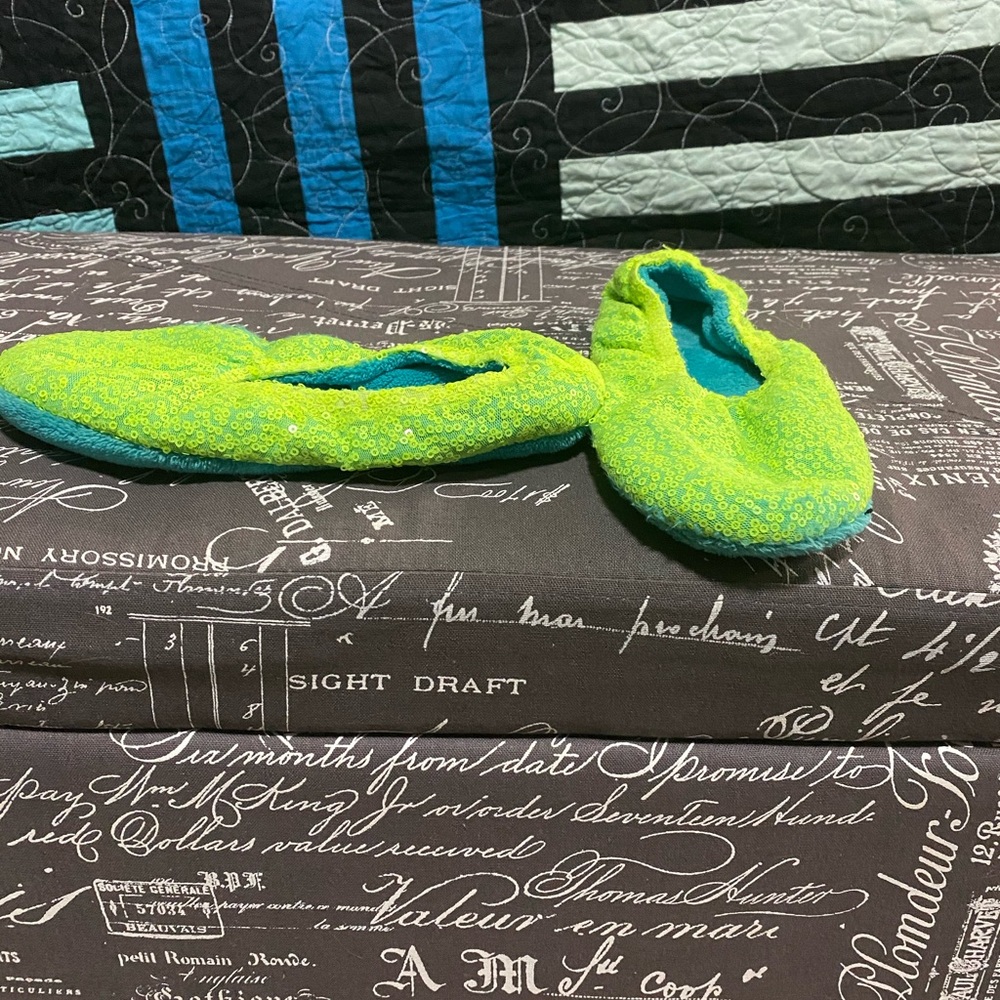 Sequin slippers